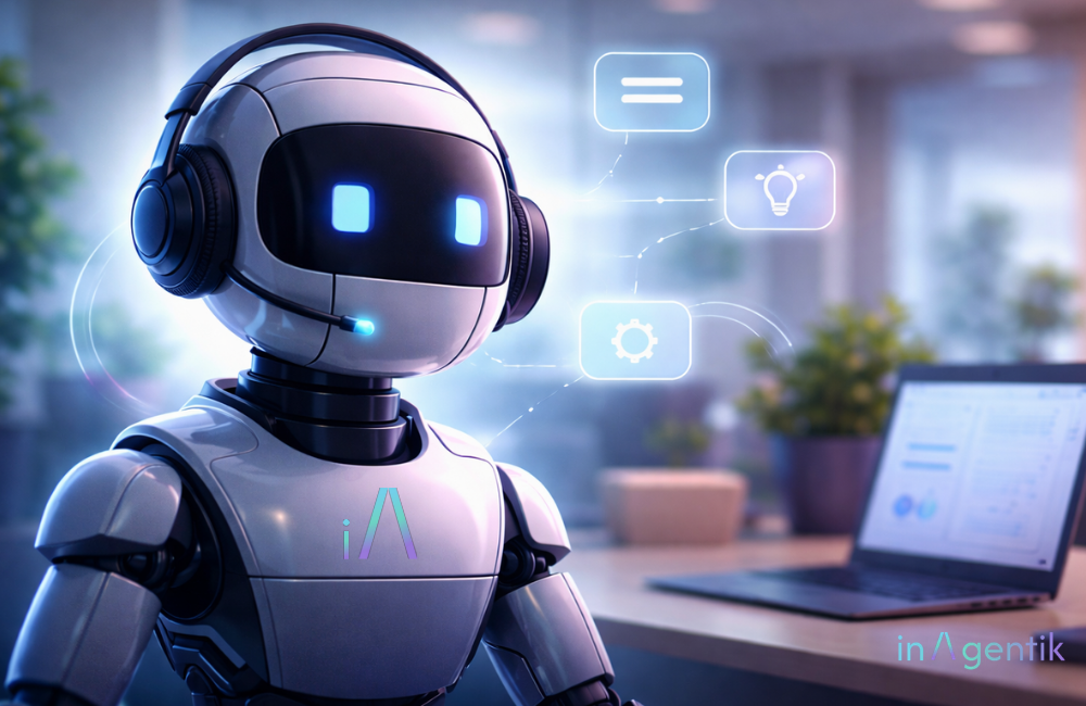 Agentes IA integrados en un equipo de atención al cliente con soporte automatizado y asistencia en tiempo real